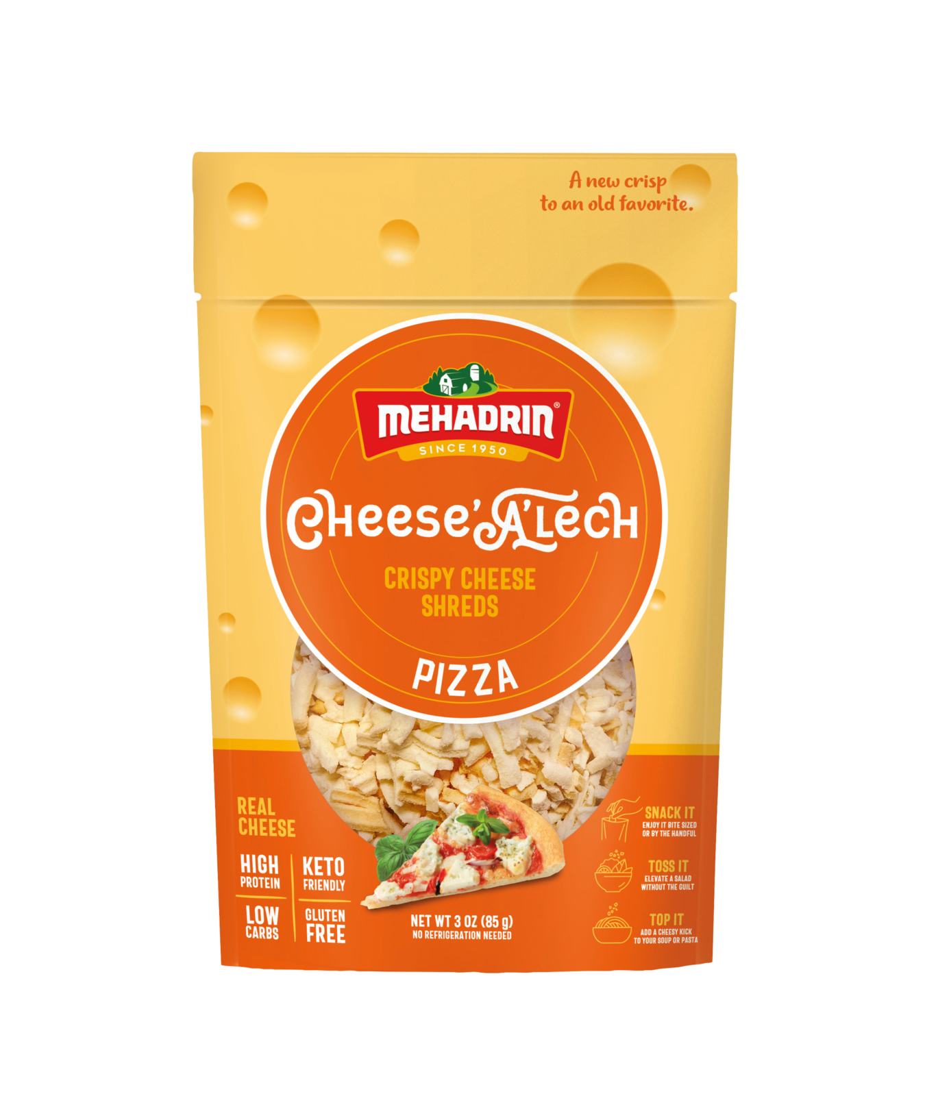 Cheese' A'lech Crispy Shreds Pizza - Mehadrin Dairy